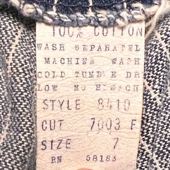 Vintage Sasson Striped Blue Jeans Ankle | Size 24” - Picture 7 of 8